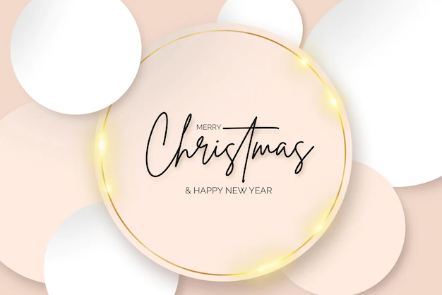 Free PSD | Beautiful and elegant christmas invitation background with circular elements.