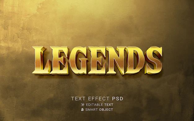 Free PSD | Beautiful legends text effect