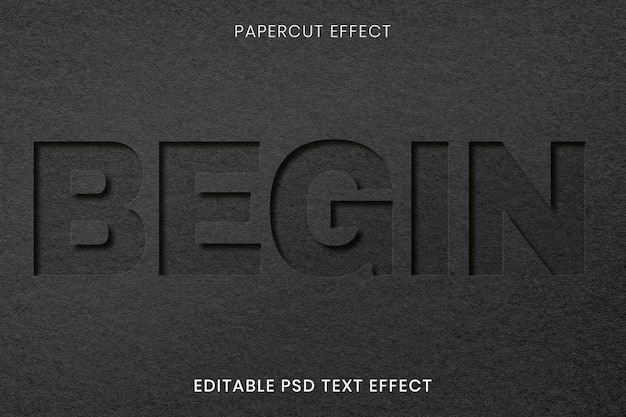Free PSD | Beautiful paper cut mockup design
