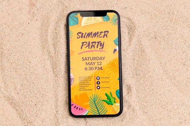 Free PSD | Beautiful summer concept mock-up