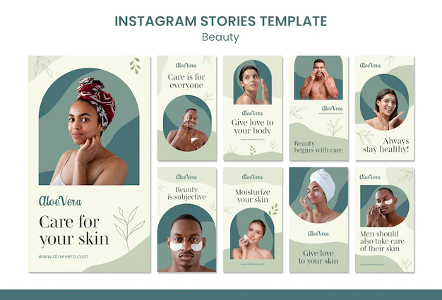 Free PSD | Beauty instagram stories design template