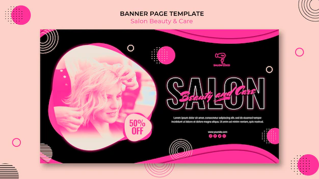 Free PSD | Beauty salon banner template style