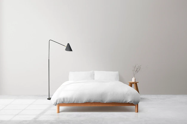 Free PSD | Bedroom wall psd minimal interior