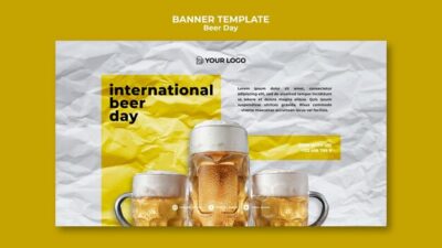 Free PSD | Beer day banner theme