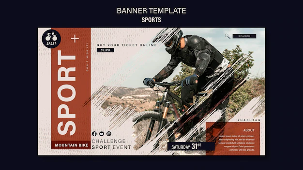 Free PSD | Bike sport banner design template