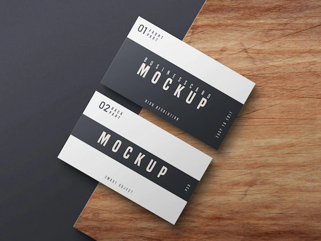 Free PSD | Black and white business card mockup design