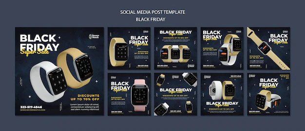 Free PSD | Black friday instagram posts