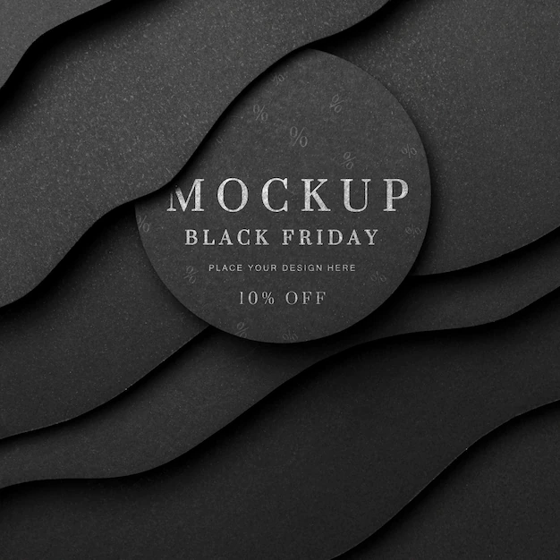 Free PSD | Black friday mock-up curvy background