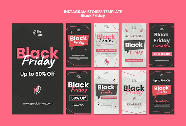 Free PSD | Black friday social media stories