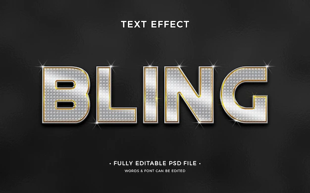 Free PSD | Bling text effect