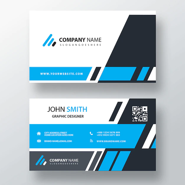 Free PSD | Blue abstract business card template