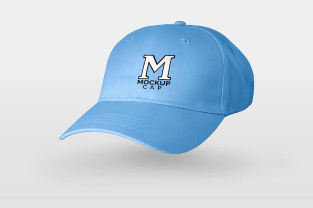 Free PSD | Blue cap mockup
