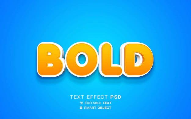 Free PSD | Bold text effect design