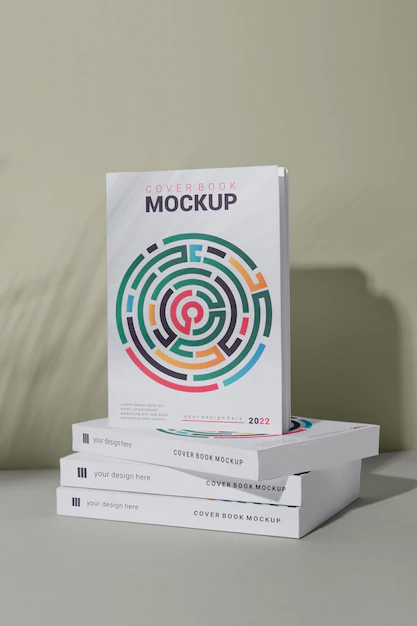 Free PSD | Book mockup with shadow overlay