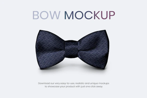 Free PSD | Bow tie mockup psd men’s business wear apparel ad