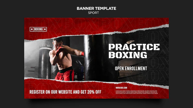 Free PSD | Box horizontal banner template