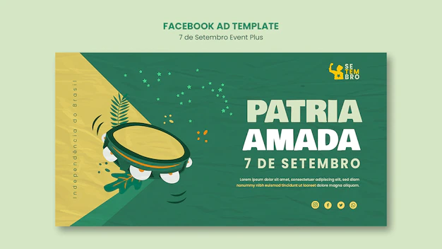 Free PSD | Brazil independence day design template