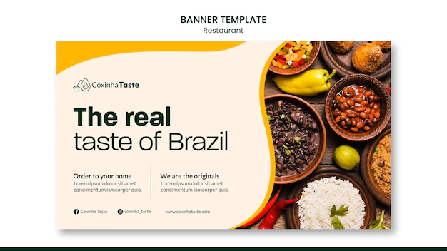Free PSD | Brazilian food banner template