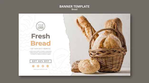 Free PSD | Bread banner template