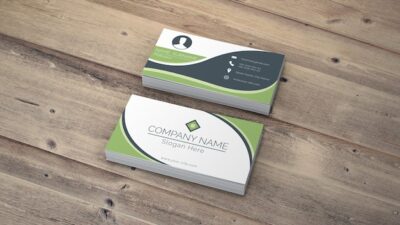 Free PSD | Business card mockup in eco style
