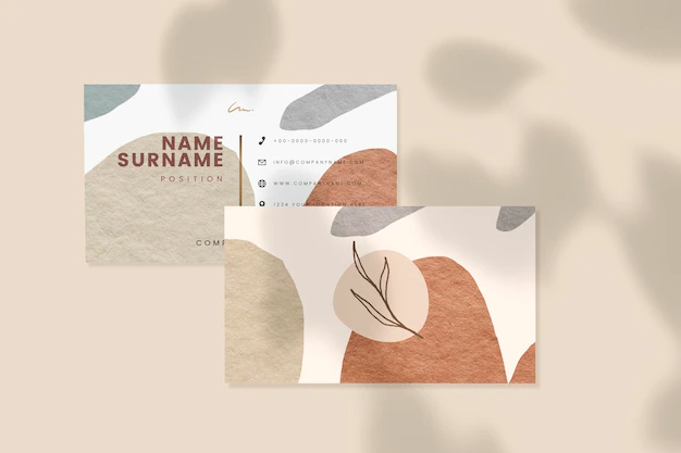 Free PSD | Business card mockup with shadows