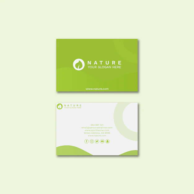 Free PSD | Business card template with beauty concept