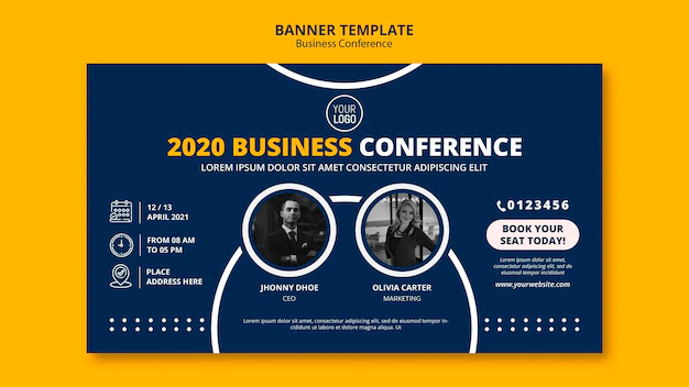 Free PSD | Business conference concept banner template