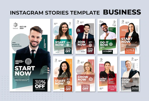 Free PSD | Business instagram stories template