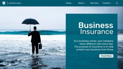 Free PSD | Business insurance template psd with editable text