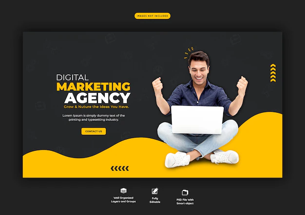 Free PSD | Business promotion and corporate web banner template