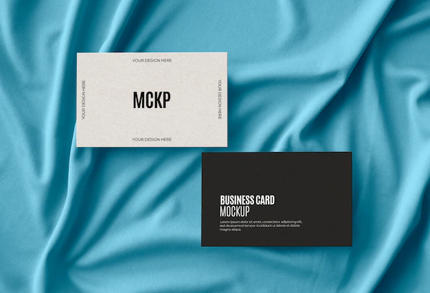 Free PSD | Bussiness card on fabric surface