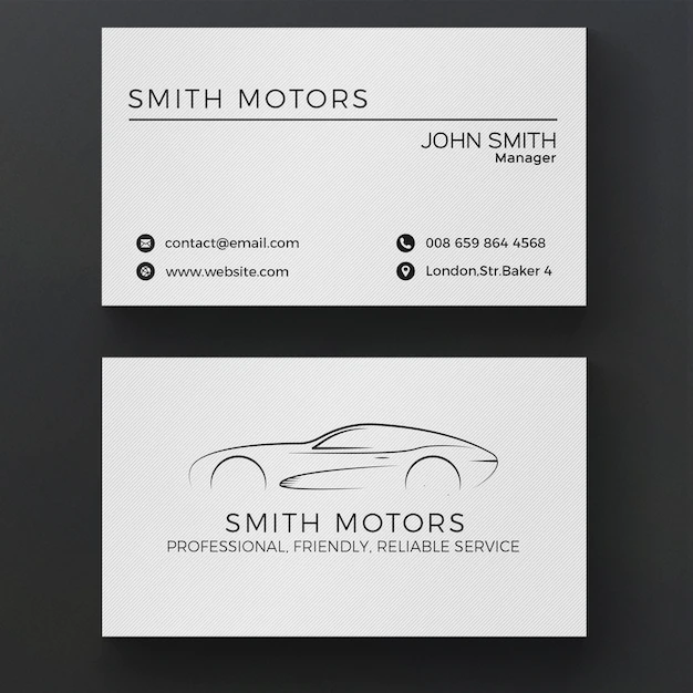 Free PSD | Car service business card