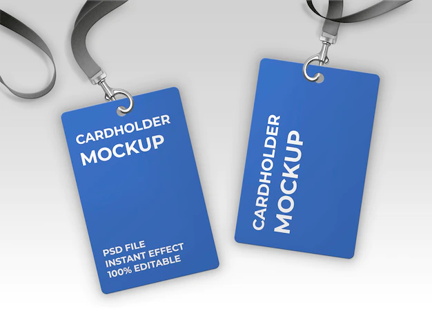Free PSD | Card holder mockup