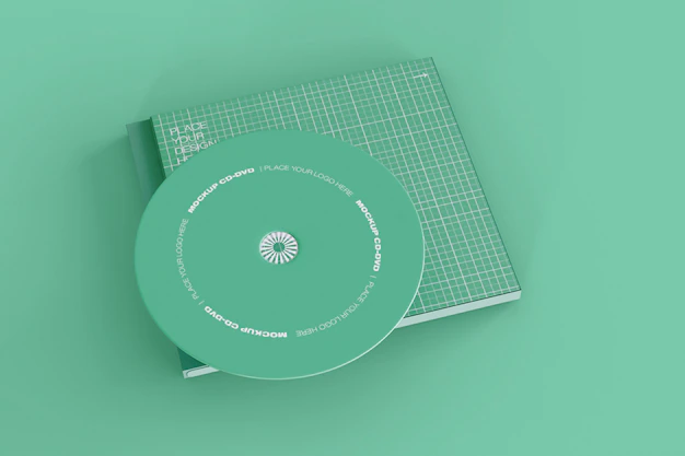 Free PSD | Cd and case mockup