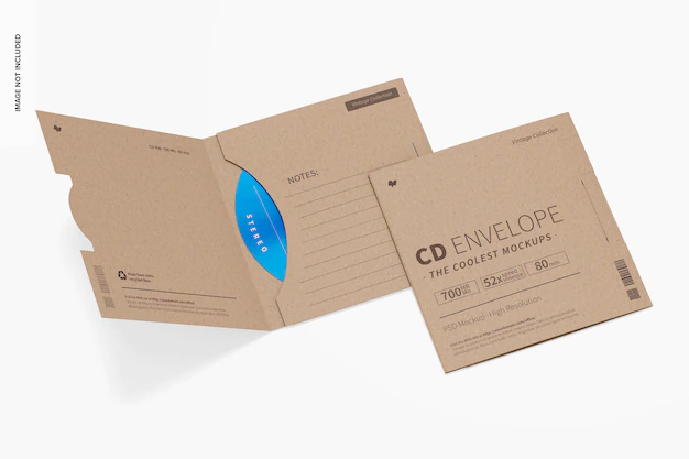 Free PSD | Cd envelopes mockup