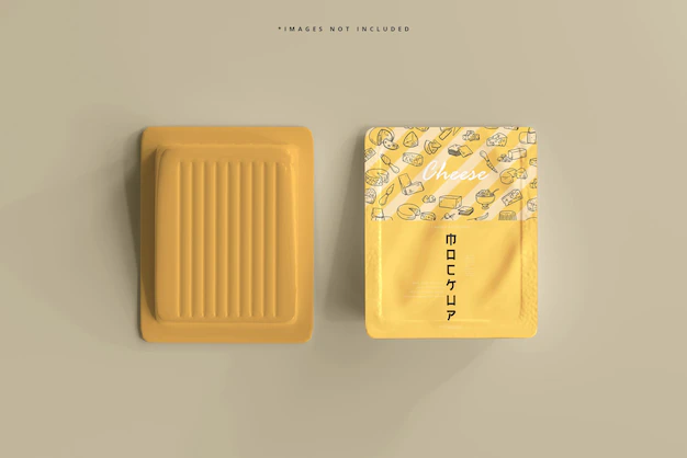 Free PSD | Cheese packaging mockup
