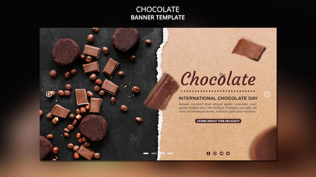 Free PSD | Chocolate shop banner template