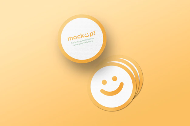 Free PSD | Circle mock up business card