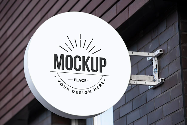 Free PSD | City sign design mockup