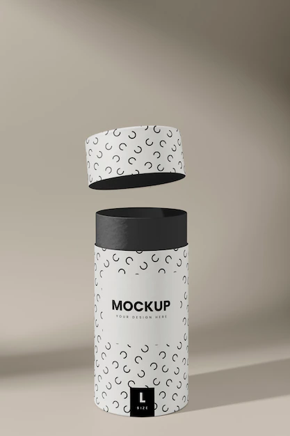 Free PSD | Close up on can packaging mockup