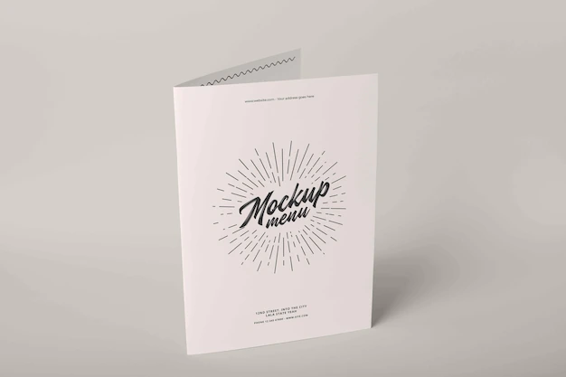 Free PSD | Close up on menu mockup