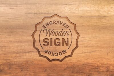 Free PSD | Close up on wood texture mockup