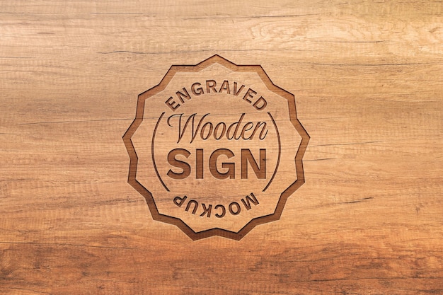 Free PSD | Close up on wood texture mockup