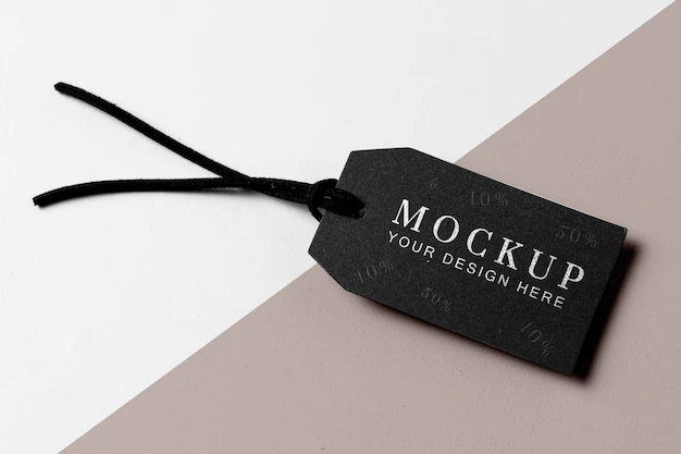 Free PSD | Clothing minimalist black label mock-up