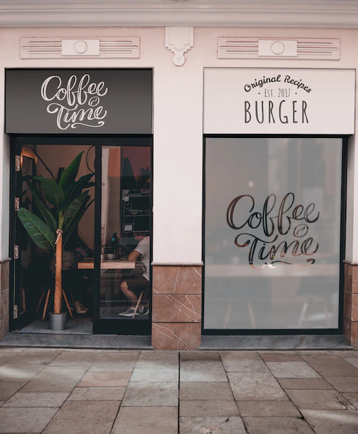 Free PSD | Coffee and burger time restaurant