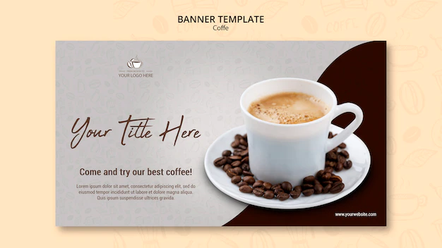 Free PSD | Coffee concept banner style