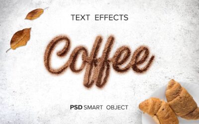 Free PSD | Coffee liquid text effect