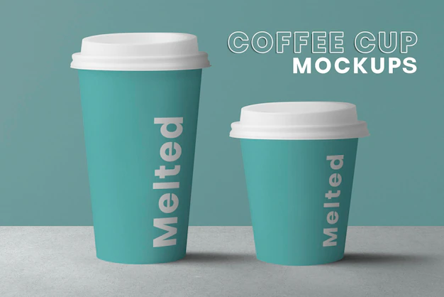 Free PSD | Coffee paper cups mockup