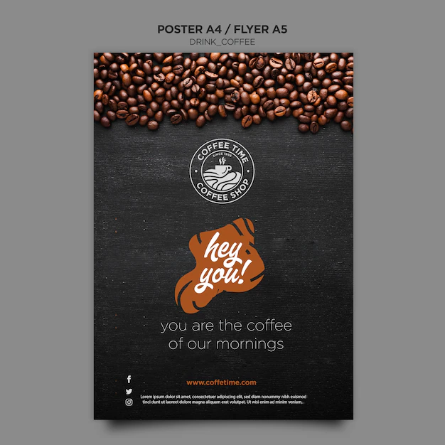 Free PSD | Coffee poster template