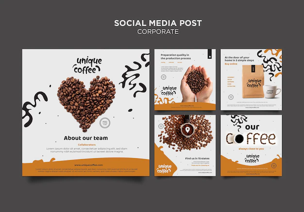 Free PSD | Coffee shop social media post template